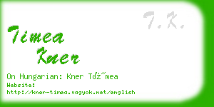 timea kner business card